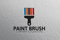 Paint Brush Logo by josuf on Creative Market