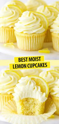 These light and fluffy Lemon Cupcakes are made with a creamy lemon frosting for the tastiest citrus dessert ever! You'll love how easily they come together.