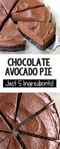 Super healthy vegan avocado chocolate pie, one of the best and easiest plant based dessert recipes you will find #easy #bestrecipes #vegan #veganrecipes #recipes