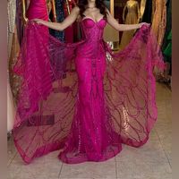 Beautiful And Elegant Cinderella Divine Dress In Magenta Color. This Dress Is Fantastic For Proms, Weddings, Quinceaneras And Sweet 16. New With Tags And Never Worn.