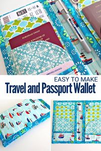 Family Travel and Passport Wallet – Sewing With Scraps