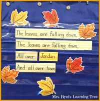 Fall Fun! A cute poem/song to do as shared reading with your class. Can be sung to the tune of The Farmer in the Dell.