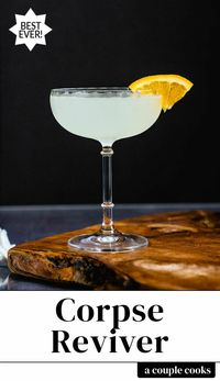 The Corpse Reviver No 2 recipe is a classic cocktail that's crisp, tart and perfectly balanced! It's one heck of a drink...just as unique as its name. #corpsereviver #classiccocktail #cocktail #absinthe #drink #corpsereviverno2