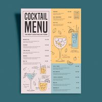 Cocktail menu template | Free Vector #Freepik #freevector #menu #summer #template #tropical