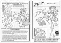 Front and back of Style Magic Barbie booklet 1283-0820 that came with the Canadian versions of Barbie, Christie, Whitney and Skipper