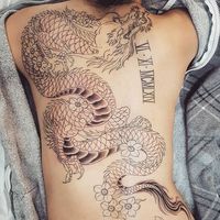 【denise_daruma】さんのInstagramをピンしています。 《Roman numerals done by other artist. #latepost #dragon #cherryblossoms #progress #wip #outline #linework #backpiece #backtattoo #asiantattoo #japanesetattoo #sexyback #girlswithtattoos #femaletattooartist #ink #inked #art #design #customdesign #tattoo #cheyennehawkthunder #cheyennetattooequipment》