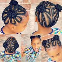 40 Easy Cornrows Protective Hairstyles For Black Girls Ages 4-12 - Coils and Glory