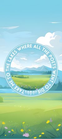 Take Me To The Lakes Mountain Landscape Lyrics Design, inspired by Taylor Swift's song "The Lakes" on her album Folklore, this would be a great wallpaper for any Swiftie!