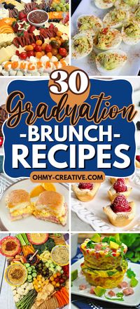 Filled with the tastiest recipes, these graduation brunch ideas are the best way to celebrate your graduate! Add them to your list of Graduation Party Ideas that everyone loves.