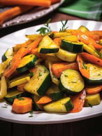 Lemon-Herb Sautéed Carrots and Zucchini