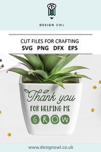 Thank you for helping me grow - SVG cut file by Design Owl. Download it with full commercial use license at Designbundles (affiliate link)