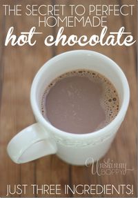 The BEST homemade hot chocolate recipe I've ever tasted.