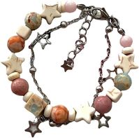 Amazon.com: Tyadorw Y2k Star Beaded Bracelets Kawaii Double Layer Bracelet for Women Trendy Fairycore Jewelry Fairy Grunge Accessories (B,Alloy): Clothing, Shoes & Jewelry