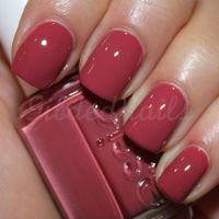 Essie - Raspberry Red. Perfect for fall. I have a real issue with charging $8 for nail polish but this .... this might be worth it. Perfect shade of "pink" :)