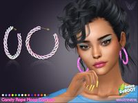 feyona's Retro ReBOOT Candy Rope Hoop Earrings 80s