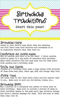 Birthday Traditions to Start With Your Kids