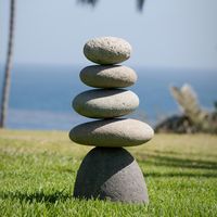 Small Giant Five Stone Cairn Outdoor Sculpture | VivaTerra