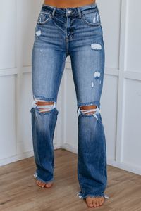 Eloise Risen Jeans - Dark Wash