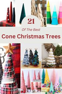 With a bit of cardboard and scrap fabric you can make these adorable Christmas trees, there is also 20 other DIY cone Christmas tree ideas.