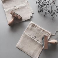 130 Likes, 18 Comments - @gooseberrymoon on Instagram: “Stamped some cotton muslin bags ready to send my botanical monogram rubber stamps out to some…”