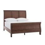 Home Decorators Collection Beckford Walnut Finish King Classic Sleigh Bed (80 in. W x 54 in. H)-10750 - The Home Depot