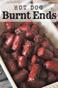 These Hot Dog Burnt Ends are a great smoker recipe! They are such a fun and flavorful BBQ recipe with only a few ingredients. Perfect for parties or your next backyard BBQ!