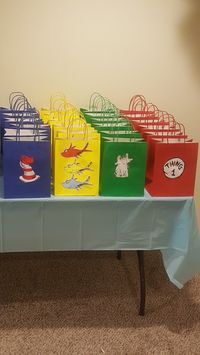 Dr Suess themed gift bags