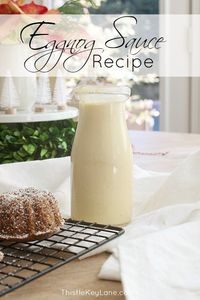 Try eggnog sauce over ice cream or cake for the perfect dessert. Great before, during and after the holidays. #eggnogsaucerecipe #eggnog #eggnogsauce #holidayrecipe #creamsauceforcakes #sauceforicecream