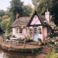 cute cottage little cottage house cute cottage house fairytale cottage cottage aesthetic A beautiful little cottage set into a serene forest.