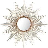 Petite Gold Burst Round Mirror