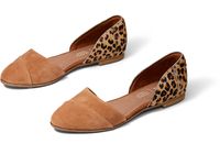 Carmel Brown Suede Leopard Print Women's Jutti D'orsay Flats | TOMS®