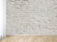 White Washed Brick Peel and Stick Wallpaper / Adhesive Vinyl Wallpaper / Pattern WallScape / Removable Wallpaper / Custom Wall Mural