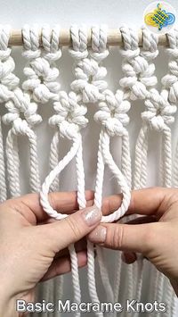 #29 Basic Half Hitch Flower Knots Tutorial, Macrame, #shorts #diycrafts  #diyideas #diy