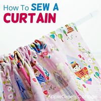 How To Sew Curtains - 2 Ways! - AppleGreen Cottage