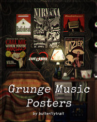 got a lot of requests for alt/grunge music posters- so here ya go!!🎸 #ts4cc #buildbuycc