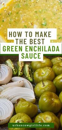 Impress your guests with the bright, vibrant flavors of this tangy tomatillo sauce, perfect for drizzling over enchiladas. | green enchilada sauce, enchilada sauce, authentic enchilada sauce, enchilada recipe, easy dinner recipes |