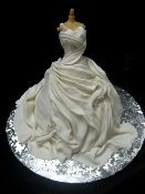 Wedding Dress Bridal Shower Cake | 3 Sisters Chocolate and Bakery