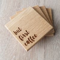 Wooden coasters solid wood drink or coffee by MariaKonstantin