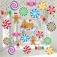 Amazon.com: 53 Pcs Christmas Hanging Swirls Decorations Christmas Candy Gingerbread Man Elves Truck Red Cardinals Christmas Ceiling Decor Ornaments for Christmas Tree Xmas Holiday Party Supplies (Candy) : Home & Kitchen