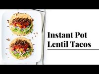 These Instant Pot tacos are easy, tasty, and plant based! Top the lentil taco meat filling with veggies and sauces for a healthy dinner everyone will love.