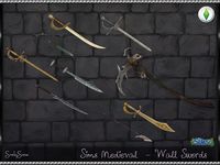 srslysims: “ **Srsly’s Sims Medieval - Wall Swords* I was inspired to do a little Sims Medieval conversion project for the History Challenge. Thanks to CrispsandKerosene for allowing me to convert their SM to S2 conversions to S4 to share with all of...