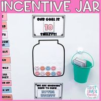 Class Reward | Incentive Chart | Whole Group Incentive Jar | Boho Smiley