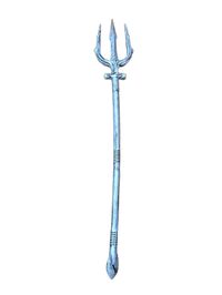 Rule the Seven Seas using this King Neptune's Trident. This mighty plastic prop "weapon" is perfect for anyone to equip as part of their royal underwater ensemble. It comes as a long, prop shaped like a trident in antique silver color. It is meant to signify your title as an ancient, mythological king. Wield it with all your might to control the tides during Halloween, cosplay conventions, and other events! Perfect accessory to complete your Little Mermaid "King Triton" or Aquaman costume. Appro