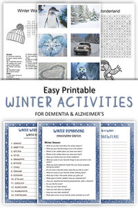 Bring some holiday cheer to your loved one with our Printable Winter Activity Bundle for Alzheimer's Care. This bundle includes a variety of winter-themed activities, including coloring pages, word searches, crossword puzzles, and more.