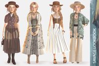 Western style lookbook sims 4