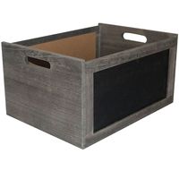 3-Piece Rectangle Wd Crates W/Chalkboard S | At Home