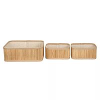 Belle Maison 3-pc. Bamboo Storage Bin Set