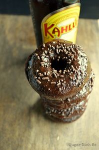 Chocolate Kahlua Doughnuts - Sugar Dish Me