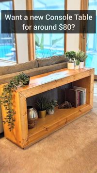 New furniture can be insanely expensive, especially if it's made from real wood. Thankfully, if you make it yourself, you can save hundreds! This solid wood console table only cost me around $80 in materials and will last for years to come! All style, no landfill! #therehablife #easydiy #diy #diyproject #diyprojects #furniture #furnishing #wooddesign #woodworkforall #woodworking #woodworker #wood #consoletable #consoletabledecor #sideboard #interiordesign #homedeco #homeinspiration #homedec...