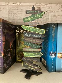 Harry Potter book signpost - Folksy